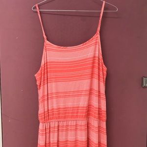 A peach colored sun dress!